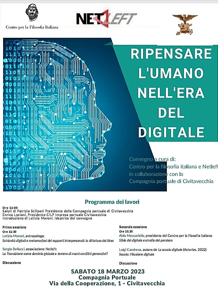 18 marzo 2023. Convegno: Ripensare l'umano nell'era del digitale